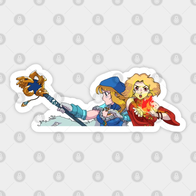 Crystal Maiden and Lina Dota 2 Sticker by SLMGames
